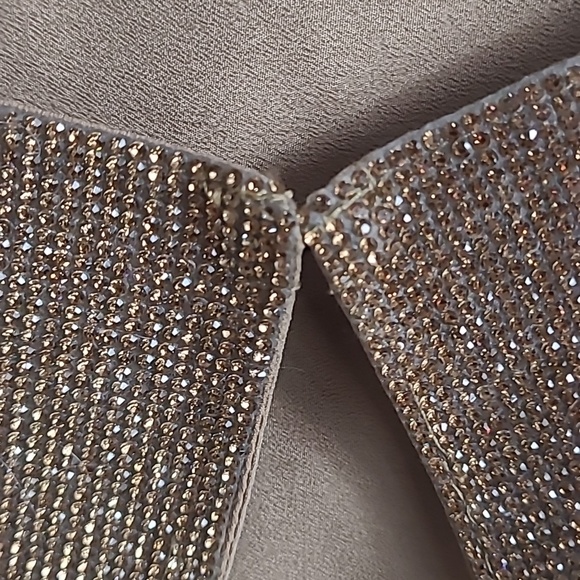 Zara Sparkle Bronze Cropped Cami Top Size M/L Party , Evening , Disco - Picture 6 of 8